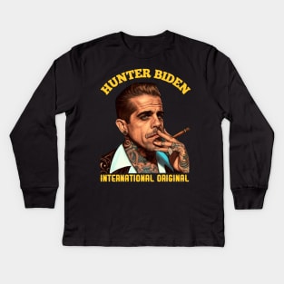 Hunter Biden Kids Long Sleeve T-Shirt